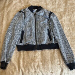 Manduka Black and Gray Bomber Jacket